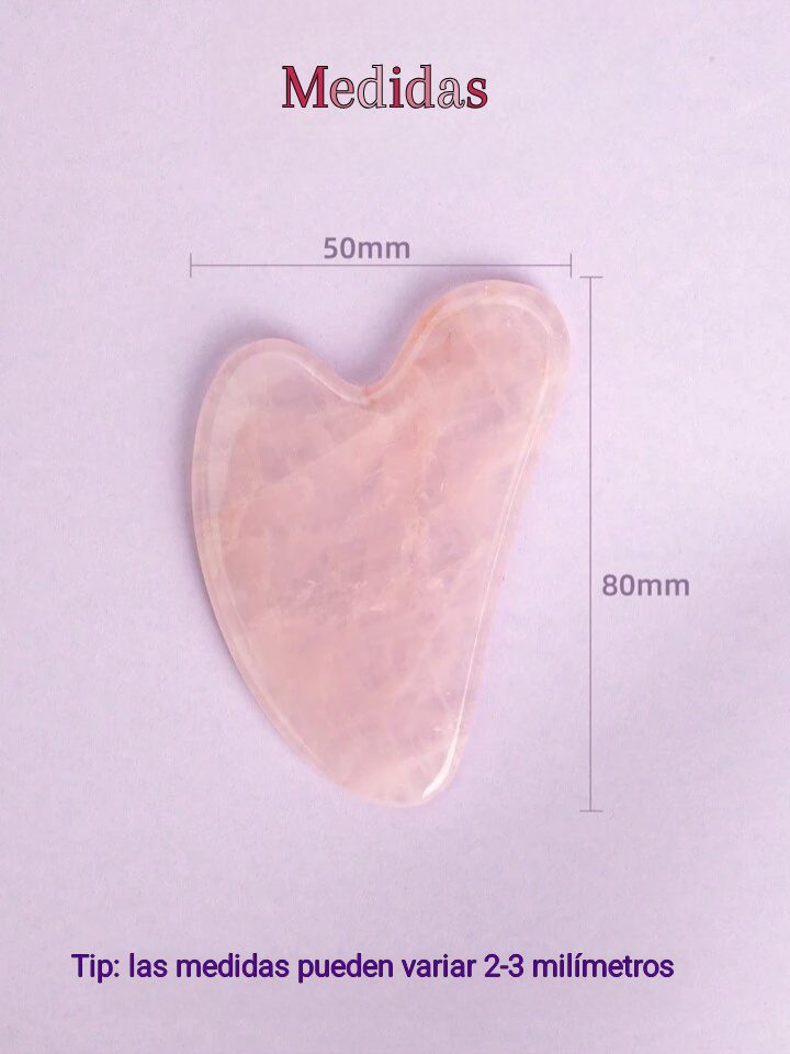 1 pieza Rosa Gua Sha de Cuarzo