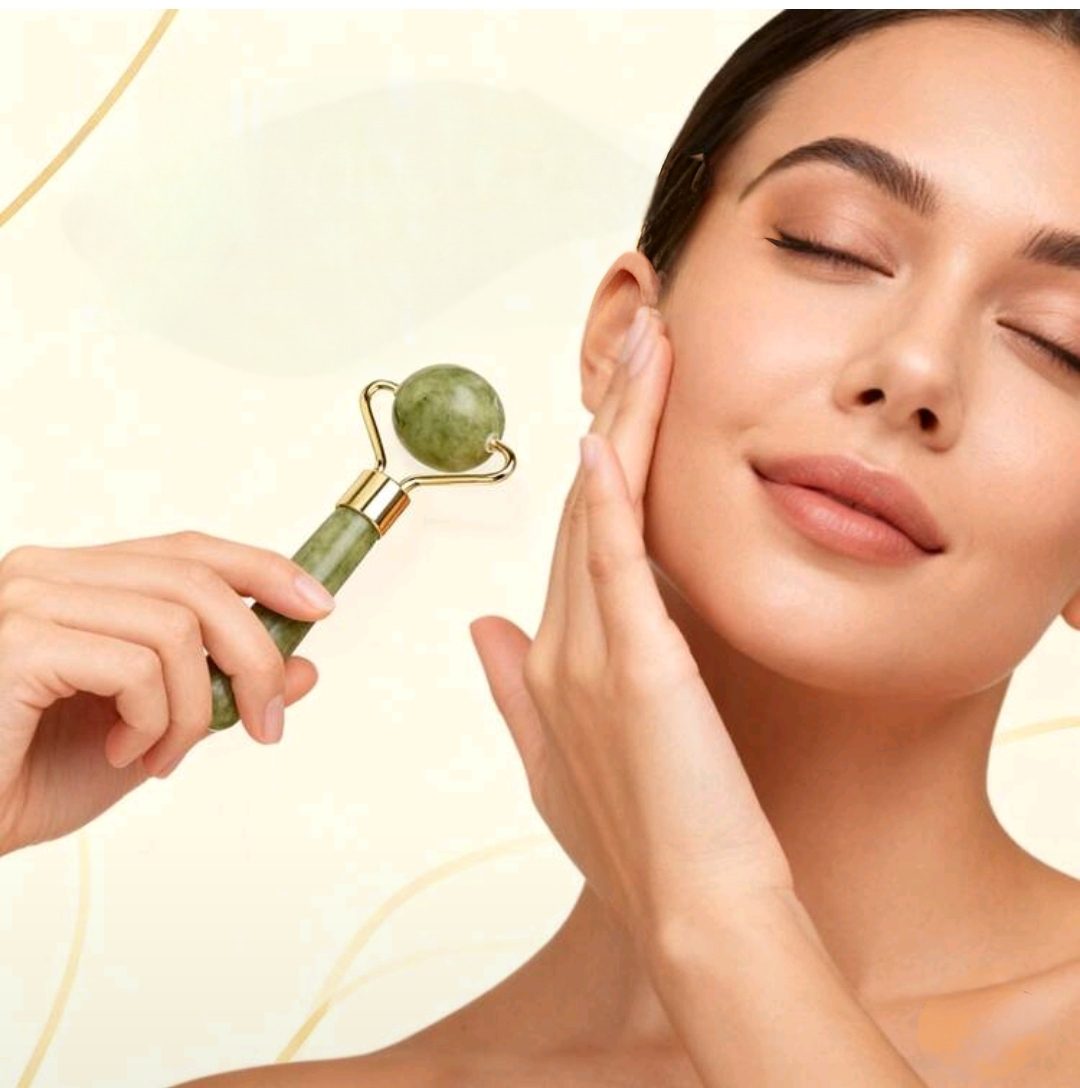 1 Pieza rodillo Masaje facial de Piedra Natural