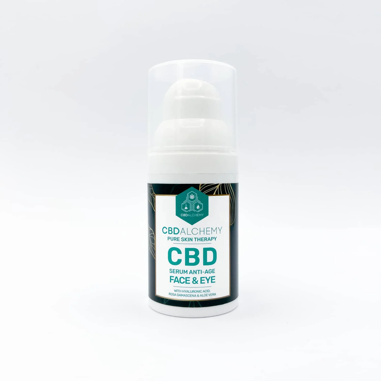 Envase de sérum facial con CBD CBDAlchemy.